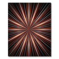 Explosion Starburst Copper Silver Rays Rug