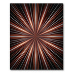 Explosion Starburst Copper Silver Rays Rug