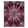 Radiant Rose Gold Starburst Geometric Rug