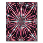 Radiant Rose Gold Starburst Geometric Rug