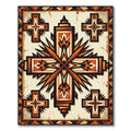 Geometric Terracotta Cross Southwestern Area Rug