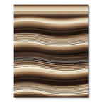 Chocolate Hues Undulating Lines Rug