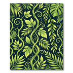 Lush Green Tropical Foliage Vines Rug