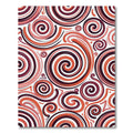 Crimson And Coral Swirl Rug