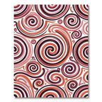 Crimson And Coral Swirl Rug