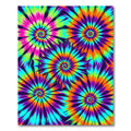 Electric Neon Psychedelic Spiral Burst Rug