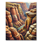 Grand Canyon Terracotta Layered Landscape Rug
