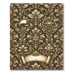 Antique Gold Floral Damask Scroll Rug