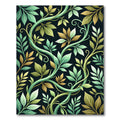 Lush Emerald Golden Vine Botanical Rug
