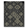 Monochrome Tribal Diamond Totem Art Rug