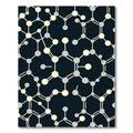 Cream and Gray Molecular Network Rug