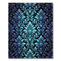Shimmering Teal Acanthus Scroll Rug