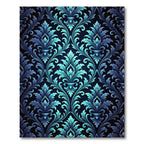 Shimmering Teal Acanthus Scroll Rug