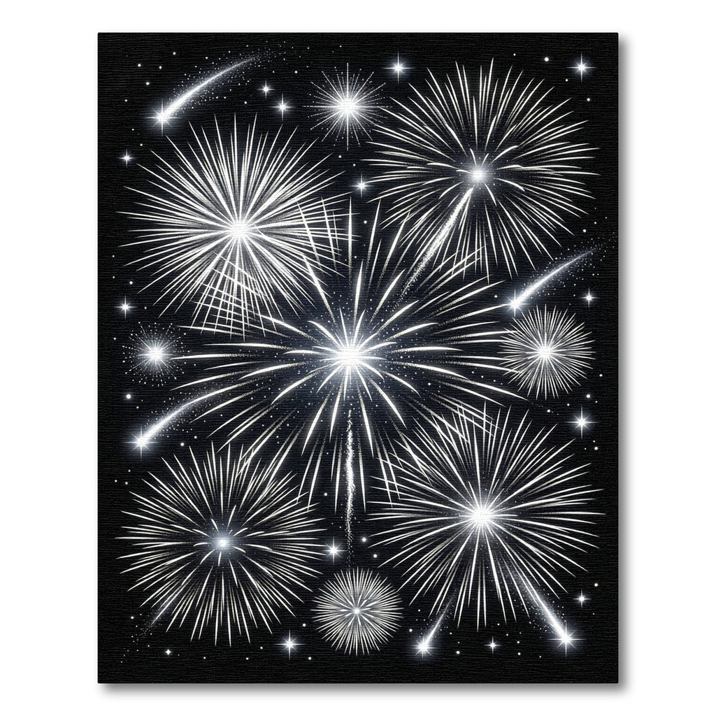 Midnight Starburst Comet Burst Rug