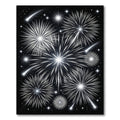 Midnight Starburst Comet Burst Rug