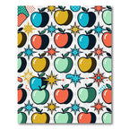 Mid-Century Colorful Apple Star Mosaic Rug