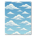 Dreamy Sky Blue Puffy Cloud Rug