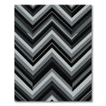 Monochrome Geometric Chevron Zigzag Art Rug