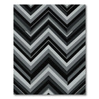 Monochrome Geometric Chevron Zigzag Art Rug