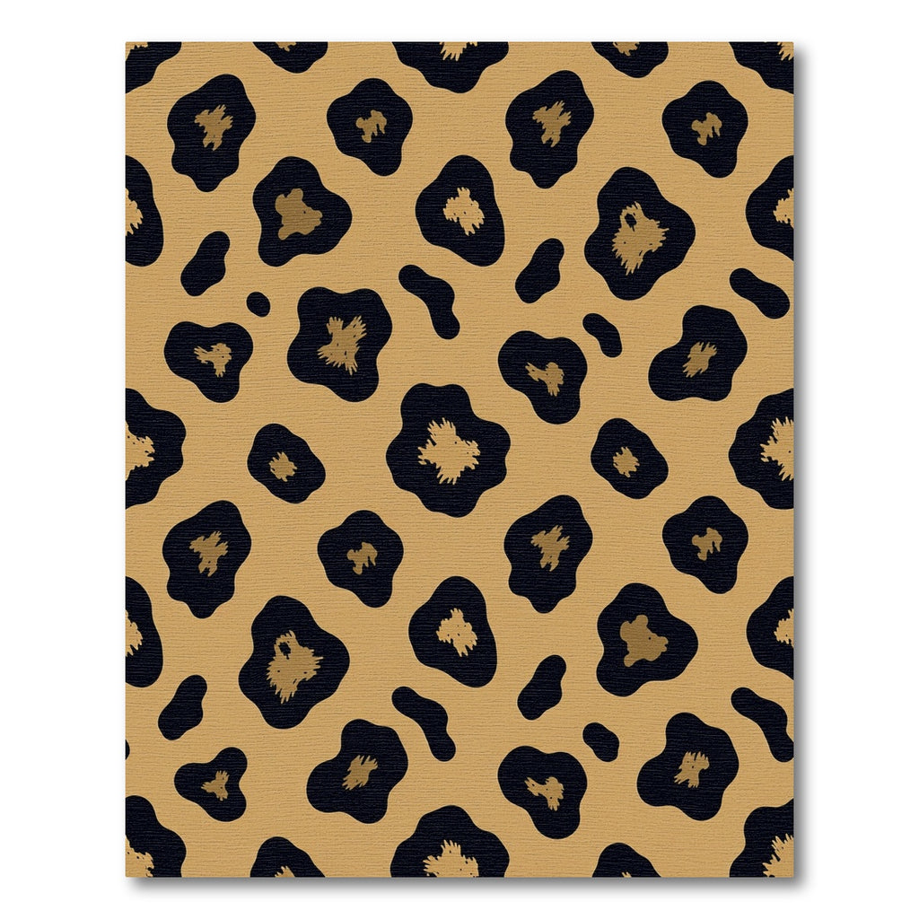 Golden Black Leopard Spot Rendering Rug