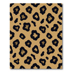 Golden Black Leopard Spot Rendering Rug