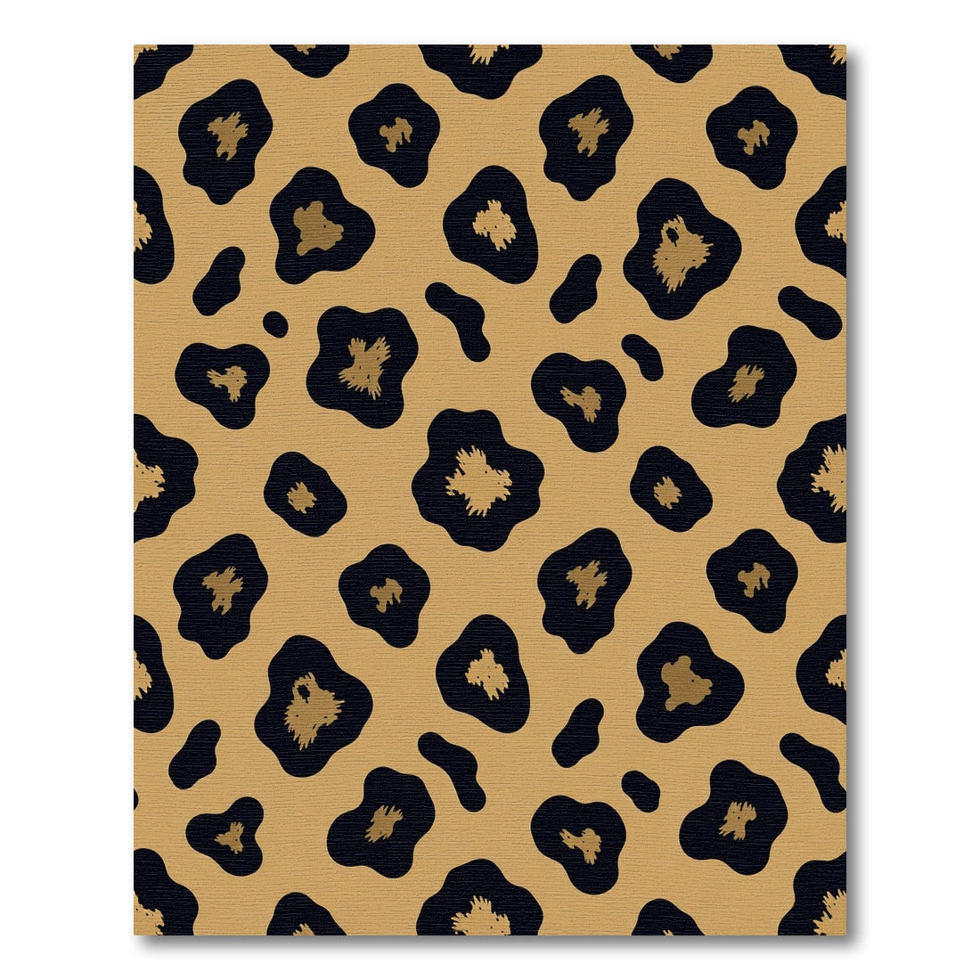 Golden Black Leopard Spot Rendering Rug