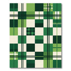 Bold Green Plaid Blocks Rug
