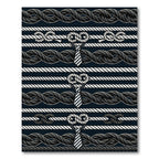 Nautical Rope Knot Striped Navy Decor Rug