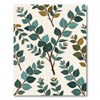 Lush Green Eucalyptus Botanical Foliage Rug