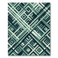 Teal Geometric Intersecting Square Lines Rug
