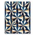 Navy and Cream Striped Beach Umbrella Overlay Rug