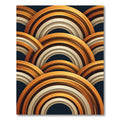 Golden Mid-Century Modern Abstract Arch Rug