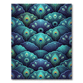 Art Deco Peacock Feather Array Rug
