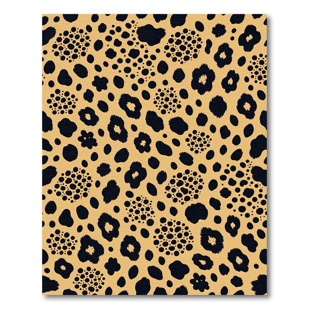 Modern Golden Black Leopard Animal Spotting Rug