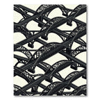 Monochromatic Arched Bridge Intersecting Composition Rug
