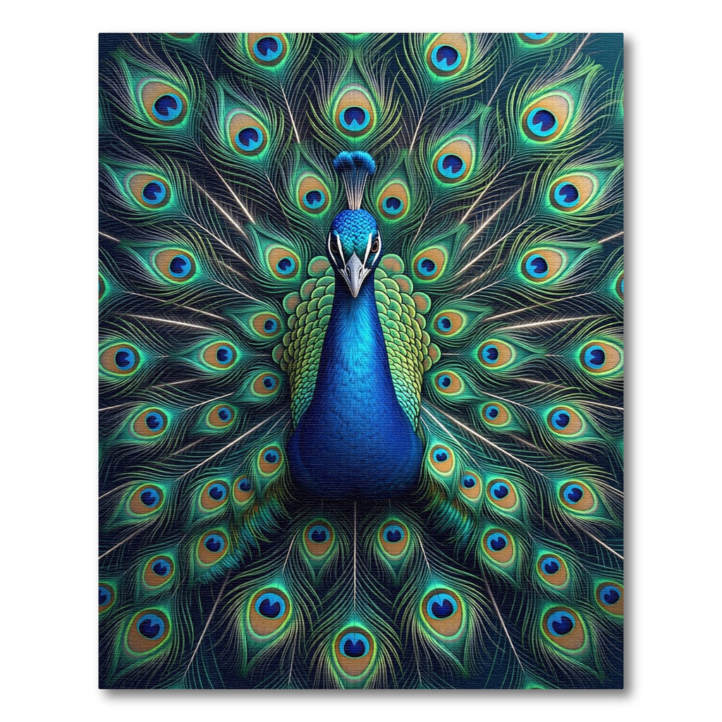 Majestic Teal Peacock Feather Radiance Rug