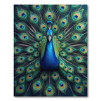 Majestic Teal Peacock Feather Radiance Rug