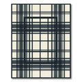 Classic Navy Cream Plaid Window Rug