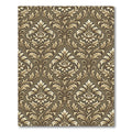 Antique Gold Damask Floral Medallion Rug