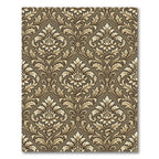 Antique Gold Damask Floral Medallion Rug