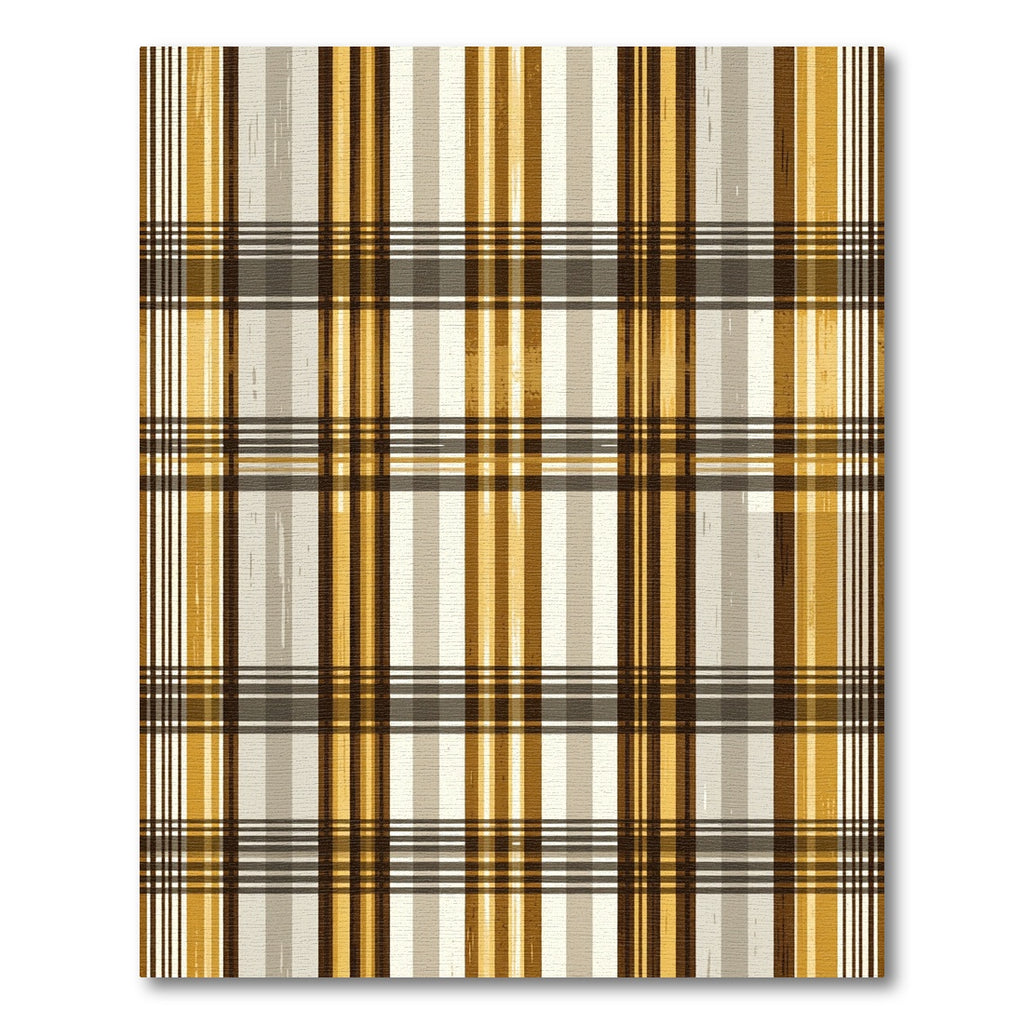 Rustic Warm Tones Plaid Pattern Rug