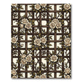 Cream Rose Garden Trellis Lattice Rug
