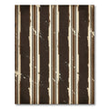 Rustic Brown Cream Distressed Stripe Rug