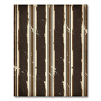 Rustic Brown Cream Distressed Stripe Rug