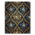 Royal Gothic Gold Blue Crest Rug