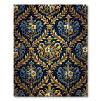 Royal Gothic Gold Blue Crest Rug