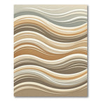 Neutral Earth Toned Abstract Waves Rug