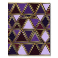 Royal Purple Gold Geometric Triangles Rug