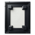 Geometric Dark Frame Relief Rug