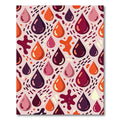 Crimson Burgundy Orange Drops Splash Rug